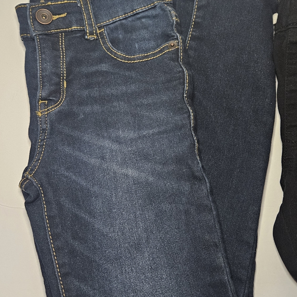 The Children's Place Dark Blue and Thereabouts Black Kids Pants Size 6 2pcs - Picture 4 of 9
